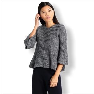 GAP Marled Peplum Flared Sleeved Sweater L